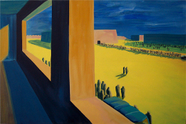 Pohřeb II / Funeral II, akryl na plátně / acrylic on canvas, 120X180, 2004