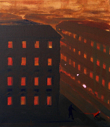 Noc v Dejvicích I /Night in Dejvice I, akryl na plátně / acrylic on canvas, 80X70, 2005