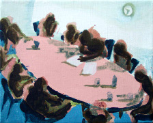  Porada / Meeting,  akryl, plátno / acrylic on canvas, 20X25, 2005
