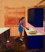   Kuchyň II / Kitchen II, akryl, email na plátně /acrylic, enamel on canvas, 70X60, 2005