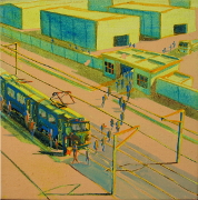 Přesun I / Transfer I, akryl na plátně / acrylic on canvas, 190x170,  2009