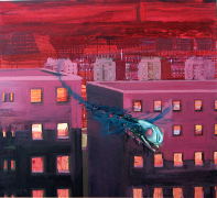 Výhled  II / View II, akryl na plátně / acrylic on canvas, 120X110, 2006