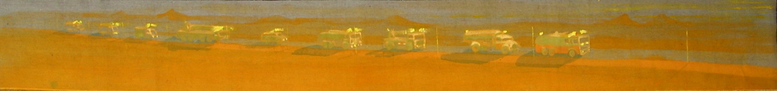 Apokaliptik II, akryl na plátně / acrylic on canvas, 20X160 , 2009